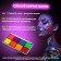 Makeup for the face and body, glows from ultraviolet radiation, 8 colors