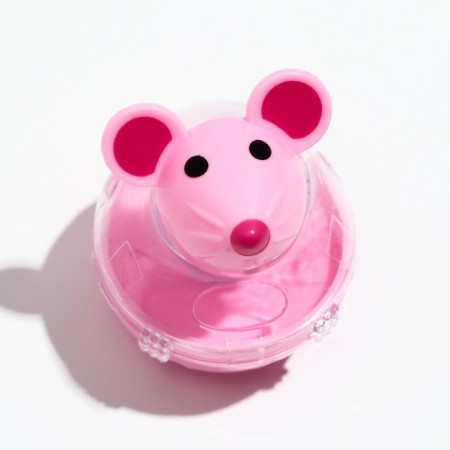 Nevali toy "Mouse" with a compartment for treats (up to 1 cm), 4.7 x 6.5 cm, pink-2