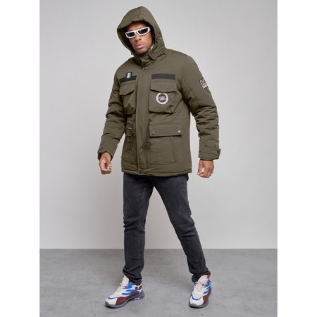 Male Winter jacket, size 50, khaki color-5