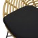 Vetle Round chair, 720 × 600 × 750 mm, artificial rattan, beige color / black