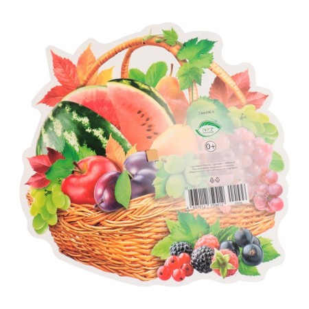Decoration on the adhesive tape "Fruit basket" watermelon, 26x26 cm-1