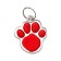 Figure addressee for engraving "paw", 2.6 x 3.2 cm, red
