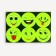 Reflective stickers "smiles", d = 6.5 cm, 6 pcs on the sheet, yellow color