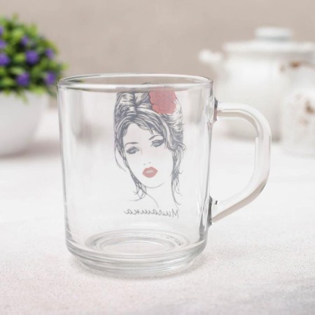 Glass glass "Women's silhouette", 200 ml, MIX drawing-1
