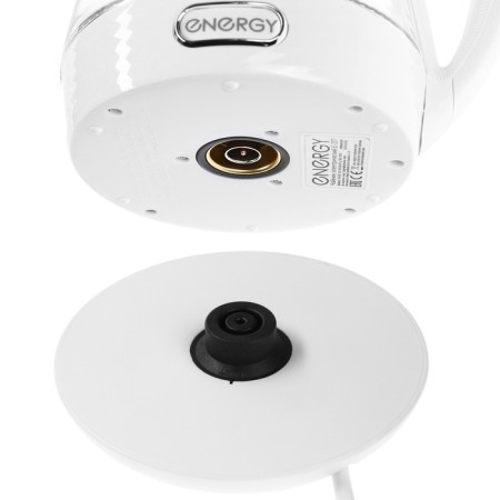 Electric kettle Energy E-207, glass, 1.7 l, 2200 watts, white-6