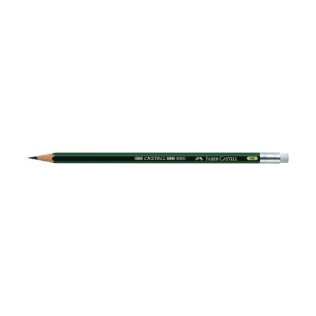 Pencil Art Black Baber-Castel Castell® 9000 Professional HB with Eraser Green