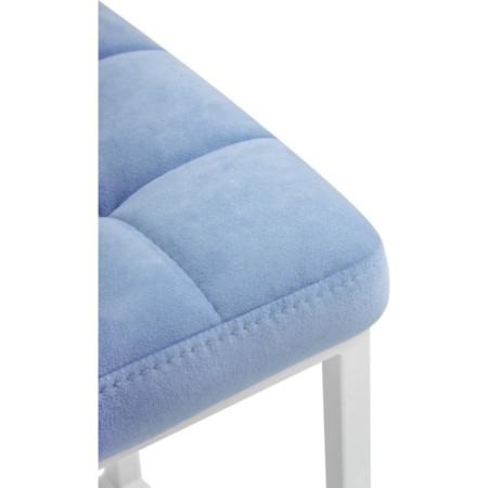 Stool Bar loft Metal/velor, white/blue 35x35x65 cm-4