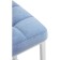 Stool Bar loft Metal/velor, white/blue 35x35x65 cm