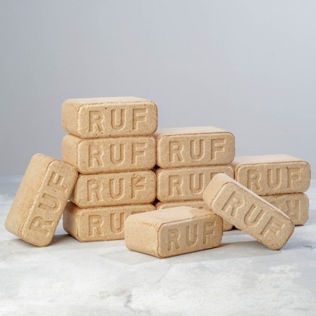 Firewood "Fuel bricket Ruf" pine, set 12 pcs, 10 kg, 15.5 x 6 x 8.5 cm