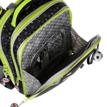Frame backpack 36 x 29 x 17 cm, Across 192, filling: bag, gray/green ACR22-192-5-12
