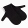 Male mittens with a hinged top is laid down, the color is black
