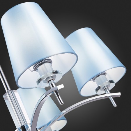 Suspended EVOLUCE lamp. Sle105613-05. Permone. 5x40 watts, E14, 64x64x53 cm, chromium color-7