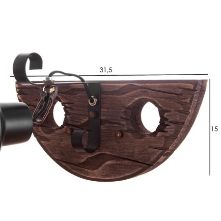 Sconces "castle" E27 40W black 30x23x36 cm-4