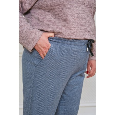 Female trousers, size 56, blue color-5