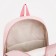 A backpack with a zipper, 4 external pockets, pink color