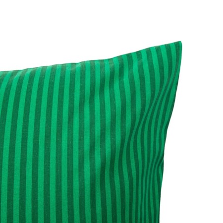 Pillowcase 50x70 cm Ethel "stripes", green color, calico, 125 g/m2, 100% cotton-1