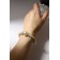 Bracelet Pearl "Bride" with rhinestones, ball No. 8,16, milk color, d = 5.5 cm