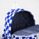 Youth backpack from textiles, 4 pockets, white/blue color