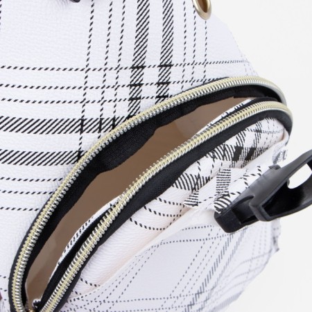 Women's sling bag made of artificial leather, white color-3