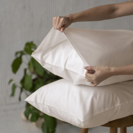 Set of pillowcases "era", size 70x70 cm, ivory color, 2 pcs-1
