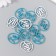 Decor "HB" on a glue base, blue color 3 × 2.5 cm (set 12 pcs)