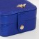 Casket Textiles for jewelry "Planting with decoration" Blue 10x10x6 cm