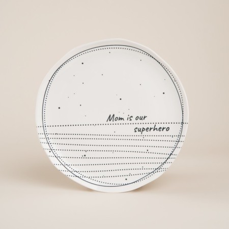 A set of porcelain plates SL Home "House", D = 21 cm, white color-1