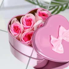 Soap roses, three -color, set of 6 pcs.