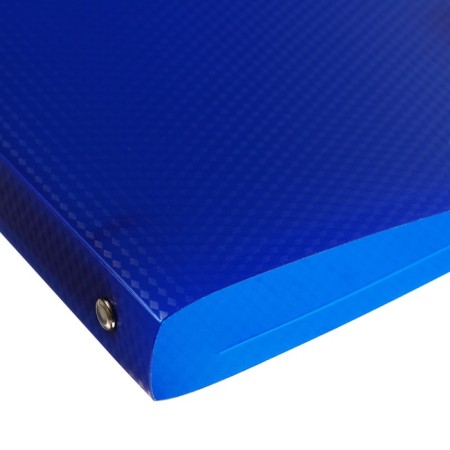 Folder on 4 rings A4, 24 mm, 550 μm, Erichkrause Diamond Total Blue, embossing, blue-2
