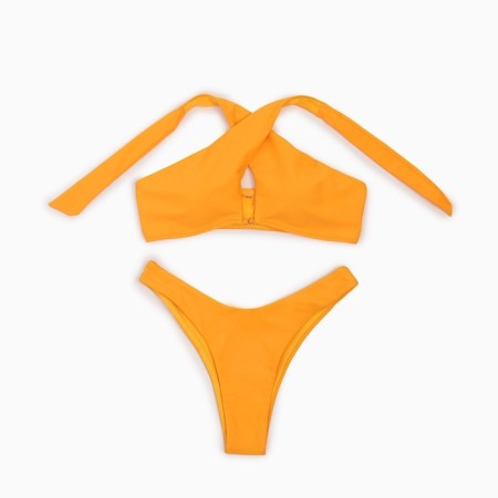 Swimsuit female separate minku color mustard, size 48-5