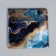 A plate disposable paper square "marble", blue, 21 cm