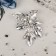 Brooch "Flower" Lobelia, blue color in silver