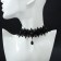 Choker "Alexandria" lace, drop, black color, length 30cm