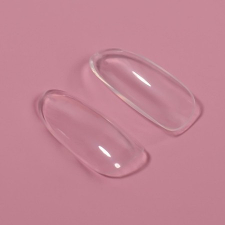 Tips for nail extension, 500 pcs, oval shape, 10 sizes, transparent color-4