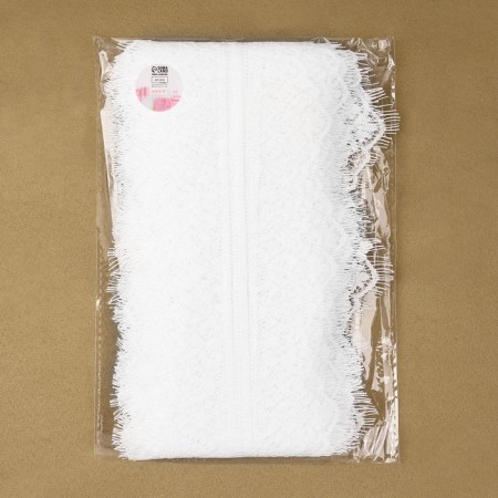 Lace cilia, 105 mm × 9 ± 0.5 m, in bobin 3 pcs 3 m, white color-3