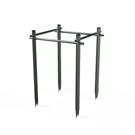 Builder, d = 55 cm, h = 75.5 cm, square, steel, green