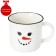 Porcelain shade mug "New Year. Snowman ", 380 ml, white color