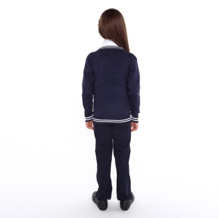 School pants for girls, dark blue color, height 152 cm-3