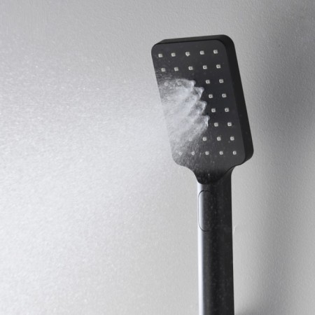 Shower watering can Wasserkraft A130, 3 modes, ABS plastic, black-3
