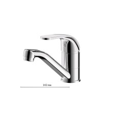 Bravat Fit F123318CP-RUS kitchen mixer, single-legged with long spout, chrome
