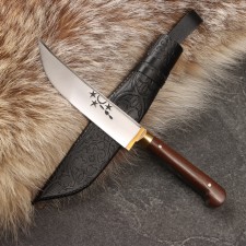 Knife Pchak Sharkhon - Chirchik, Textoline, Erma, Garda Brass, 95x18 (11-12cm)