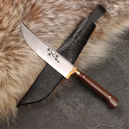 Knife Pchak Sharkhon - Chirchik, Textoline, Erma, Garda Brass, 95x18 (11-12cm)