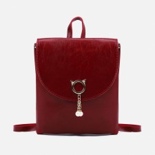 Open-ryukzak-mini made of artificial leather on magnet, the color of red