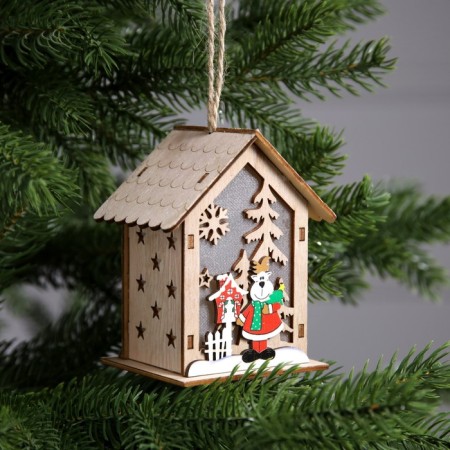 Christmas tree toy "Deer", from batteries, glow warm white-1