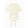 TOP for a girl with short sleeves on Generation ties, height 146 cm, milk color