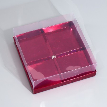 Confectionery box for mousse cakes "Bording stars", 17.8 x 17.8 x 6.5 cm-1