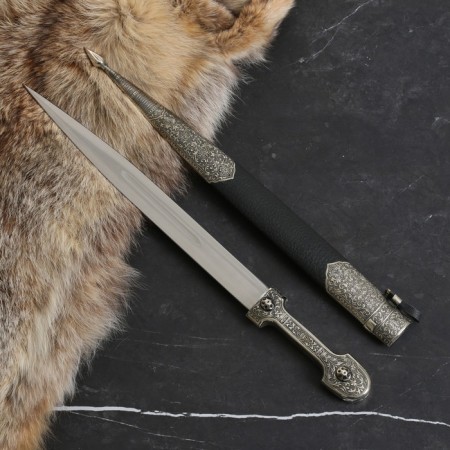 Caucasian dagger, souvenir "Irbis" leather, melchior-7