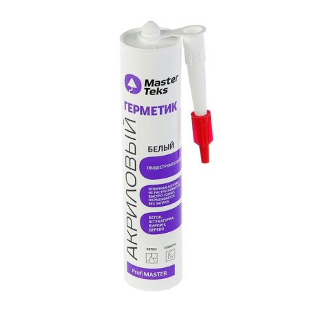 Acrylic sealant Masterteks Profmaster, general -voltage, 290 ml, white