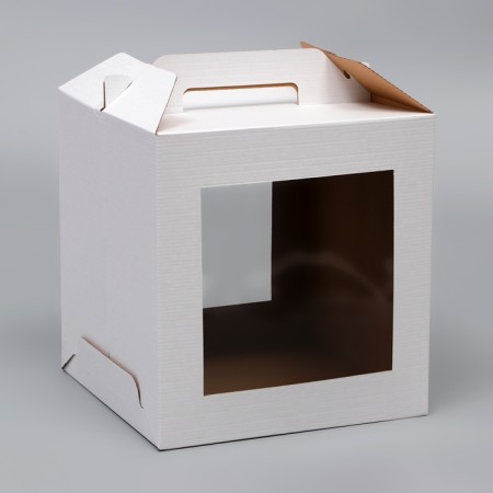 Confectionery packaging, with handles, 2 windows, 28 x 28 x 30 cm