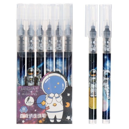 Gel pen 0.5mm, black rod, mixing body, space